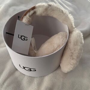 UGG Cream and Tan Cozy Earmuffs